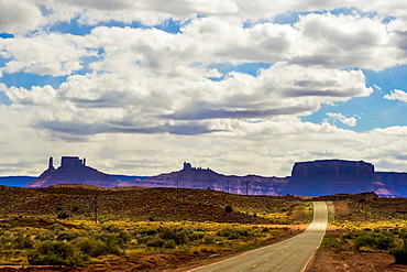 Silhouette of rock formations and cliffs in the distance in Castle Valley, Utah, United States of America