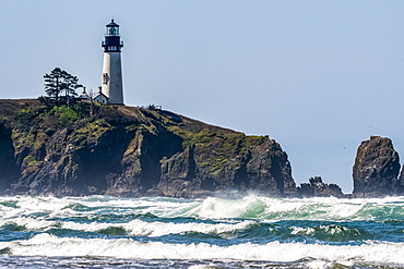 Yaquina Head Light viewed from Moolack Beach, Newport, Oregon, United States of America