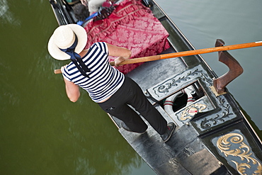 Gondolier on a gondola