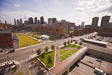 Buildings in a city, Rose Kennedy Greenway, Boston, Suffolk County, Massachusetts, USA