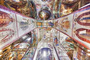 Frescoes, Holy Dormition Cathedral, Trinity Sergius Lavra Monastery complex; Sergiev Posad, Moscow Oblast, Russia