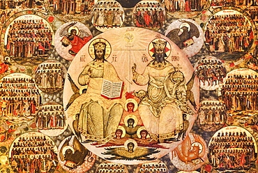 Fresco, New Testament Trinity, Spassky Monastery; Yaroslavl, Yaroslavl Oblast, Russia