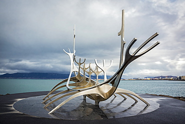 The Sun Voyager sculpture by Jon Gunnar Arnason; Reykjavik, Iceland