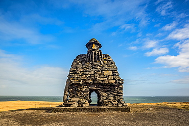 Huge statue of Barour Snaefellsas by Ragnar Kjartansson; Arnarstapi, Iceland