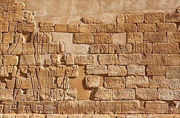 Bas-reliefs on the exterior of Apedemak Lion Temple; Musawwarat es-Sufra; Northern State, Sudan