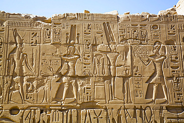 Wall of Reliefs, Karnak Temple Complex, UNESCO World Heritage Site; Luxor, Egypt