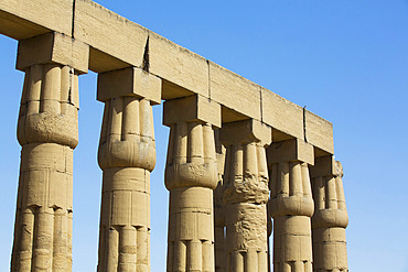 Columns, Court of Amenhotep III, Luxor Temple, UNESCO World Heritage Site; Luxor, Egypt