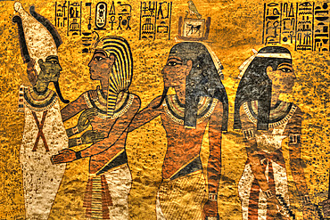 Greeting King Tut (Middle), Tomb of Tutankhamun, KV #62, Valley of the Kings, UNESCO World Heritage Site; Luxor, Egypt