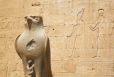 Statue of Falcon, Front of First Pylon, Temple of Horus; Edfu, Egypt