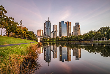 Sunrise along the Yarra River; Melbourne, Victoria, Australia