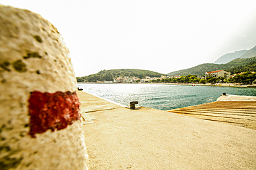 Empty jetty in a Croatian town; Drvenik, Dalmatia, Croatia