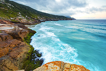 Coastline with turquoise water; Arraial do Cabo, Rio De Janeiro, Brazil