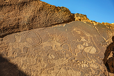 Twyfelfontein, an ancient rock engravings site in Damaraland; Kunene Region, Namibia