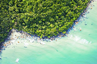 Drone view, Sao Beach; Phu Quoc, Kien Giang Province, Vietnam