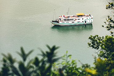 Ha Long Bay with tour boat; Quang Ninh Province, Vietnam