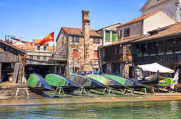 Gondola repair shop; Venice, Italy