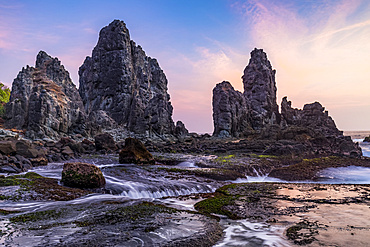 Pengempos, Areguling Beach at sunset; Lombok, Indonesia