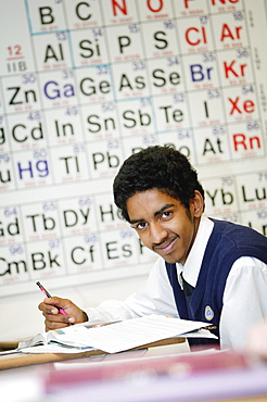 Male Student In Chemistry Class