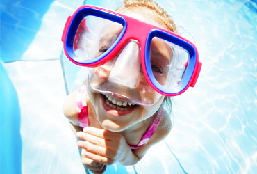 Child Wearing Goggles