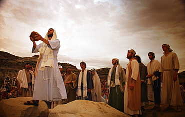 Disciples Around As Jesus Blesses Bread