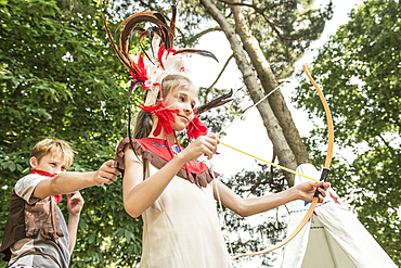 Young children play games in the sunshine