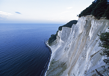 Chalk cliffs by the sea., Monsklint, Island of Mons, Denmark