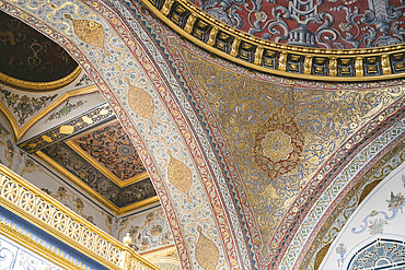 Ornate architectural detail in Topkapi Palace, Istanbul, Turkey