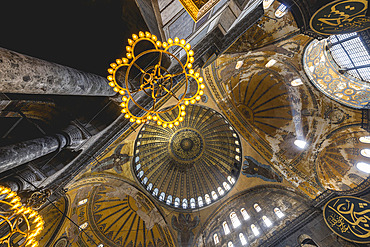 Hagia Sophia Grand Mosque interior, Istanbul, Turkey