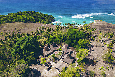 Tourist destination of Mbawana Beach with the coastline and ocean surf in the distance, East Nusa Tenggara, Indonesia, Kodi Bangedo, Southwest Sumba Regency, East Nusa Tenggara, Indonesia