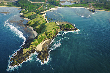 Beautiful coastline with white sand beaches at Bukit Merese on Lombok, Indonesia, Lombok, West Nusa Tenggara, Indonesia