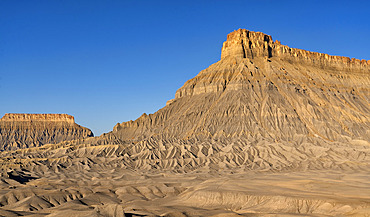 Beautiful Factory Butte on a sunny day in rural Utah, USA, Hanksville, Utah, United States of America