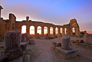 Excavated Roman City, Volubilis, UNESCO World Heritage Site, Morocco, North Africa, Africa