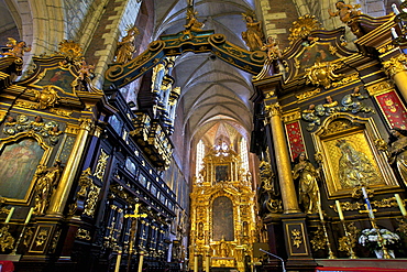 Interior of Corpus Christi Basilica, Kazimierz, Krakow (Cracow), Poland, Europe