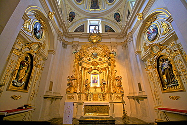 Interior of Corpus Christi Basilica, Kazimierz, Krakow (Cracow), Poland, Europe