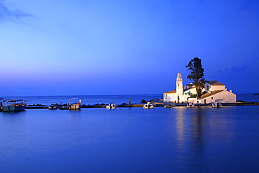 Vlacherna Monastery, Kanoni, Corfu, The Ionian Islands, Greek Islands, Greece, Europe