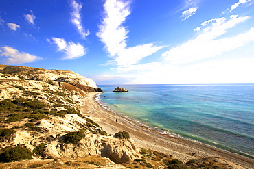 Saracen Rock, Paphos, Cyprus, Eastern Mediterranean Sea, Europe