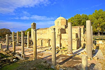 The 12th century stone Church of Agia Kyriaki, Pathos, Cyprus, Eastern Mediterranean Sea, Europe