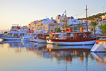 Elounda Harbour, Elounda, Crete, Greek Islands, Greece, Europe