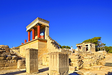 The Minoan Palace of Knossos, Knossos, Heraklion, Crete, Greek Islands, Greece, Europe