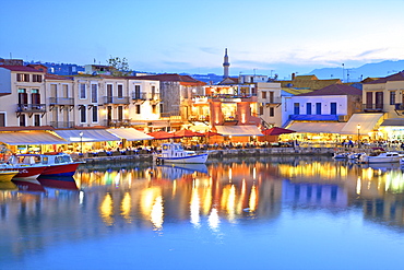 The Harbour at Rethymno, Rethymno, Crete, Greek Islands, Greece, Europe