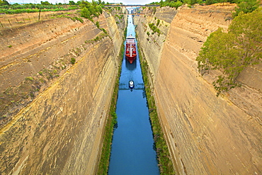 Corinth Canal, Corinth, The Peloponnese, Greece, Europe