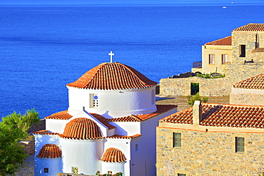 Panaghia Chrisaffitisa, Monemvasia, Laconia, The Peloponnese, Greece, Europe