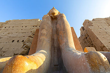 Statue at Karnak Temple, Luxor, Thebes, UNESCO World Heritage Site, Egypt, North Africa, Africa