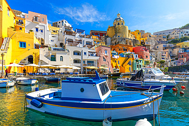 Marina di Corricella, Procida, Flegrean Islands, Campania, Italy, Europe