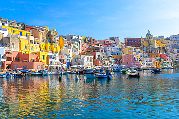 Marina di Corricella, Procida, Flegrean Islands, Campania, Italy, Europe