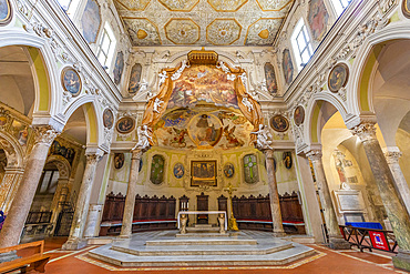 Interior of Naples Cathedral, Naples, Campania, Italy, Europe