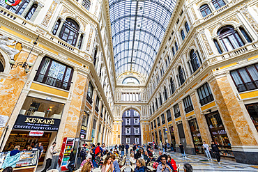 Interior of Galleria Umberto l, Naples, Campania, Italy, Europe