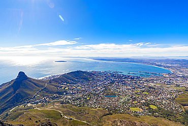 View from Table Mountain, Cape Town, Western Cape Province, South Africa, Africa