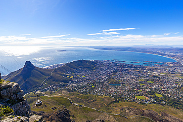 View from Table Mountain, Cape Town, Western Cape Province, South Africa, Africa