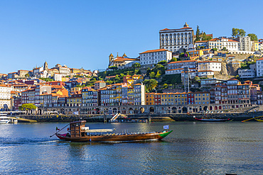 Rabelo Boats on the River Douro, Porto, Portugal, Southern Europe